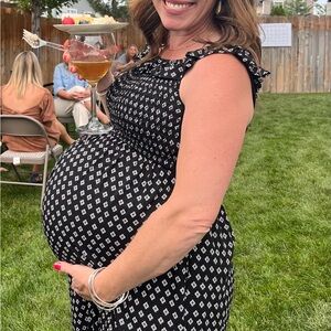 Black and White Patterned maternity jumper